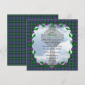 Cooper Scottish Wedding Square Einladung (Vorne/Hinten)