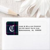 Cooper Tartan Karierte Monogram-Adressenmarken (Insitu)