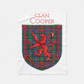 Cooper Tartan Scottish Kariert Lion Rampant Fleecedecke (Vorderseite)