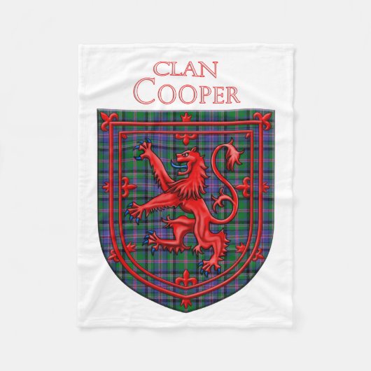 Cooper Tartan Scottish Kariert Lion Rampant Fleecedecke (Vorderseite)