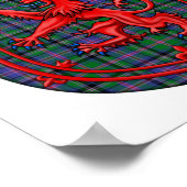 Cooper Tartan Scottish Kariert Lion Rampant Poster (Ecke)