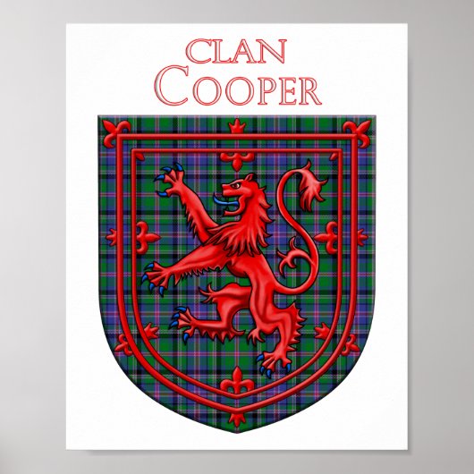 Cooper Tartan Scottish Kariert Lion Rampant Poster (Vorne)