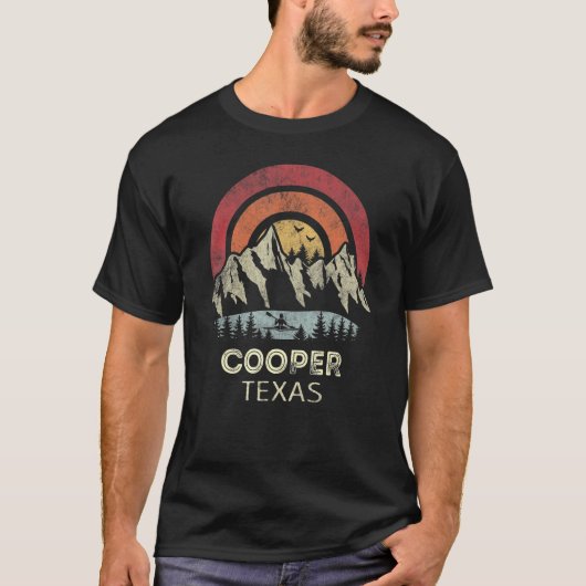 Cooper Texas Mountain Sunset Sunrise Kayaking T-Shirt (Vorderseite)