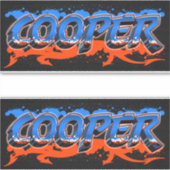Cooper Vorname Name Graffiti Aufkleber Sticker (Vorderseite)