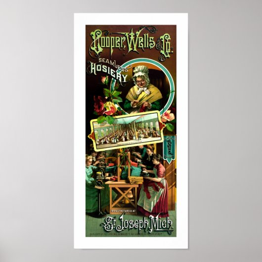 Cooper Wells Seamless Strumpfwaren Poster (Vorne)