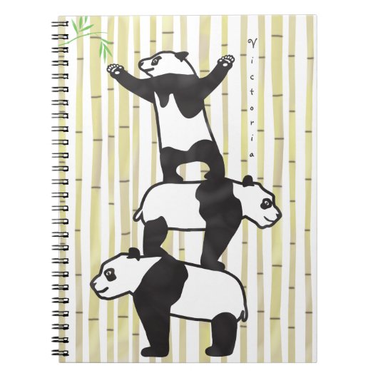 Cooperative Pandas Notebook Notizblock (Vorderseite)