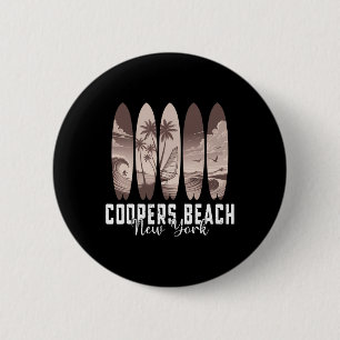 Coopers Beach New York Surfbrett Männer Frauen Sur Button