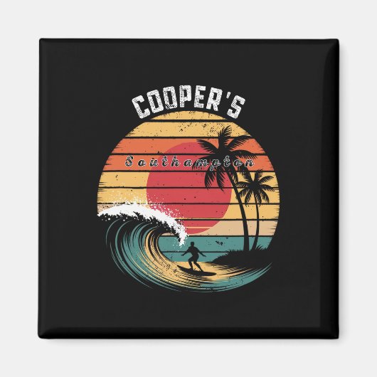 Cooper's Beach Southampton Beach Surfen Magnet (Vorne)