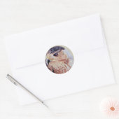 Coopers Hawk Portrait Runder Aufkleber (Umschlag)