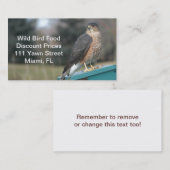 Coopers Hawk Visitenkarte (Vorne/Hinten)