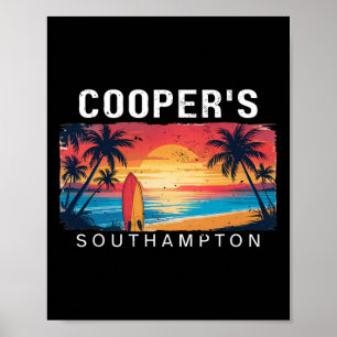 Coopers Strand Southampton Männer Frauen Surfen _1 Poster