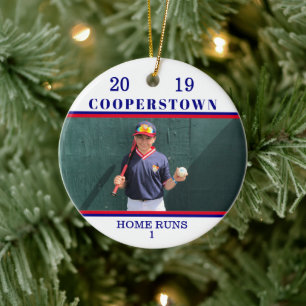 Cooperstown-Baseball-Foto Home Run Wissenswertes Keramik Ornament