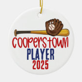 Cooperstown Baseball Player Ornament from Mom Dad (Vorne)