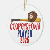 Cooperstown Baseball Player Ornament from Mom Dad (Links)