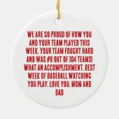 Cooperstown Baseball Player Ornament from Mom Dad (Hinten)