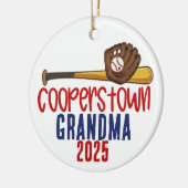 Cooperstown Grandma Nana Baseball Special Note Keramik Ornament (Links)
