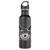 Cooperstown New York Baseball Game Family Vacation Edelstahlflasche (Vorderseite)