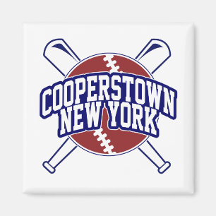 Cooperstown New York Baseball Magnet