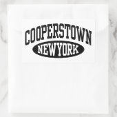 Cooperstown New York Rechteckiger Aufkleber (Tasche)