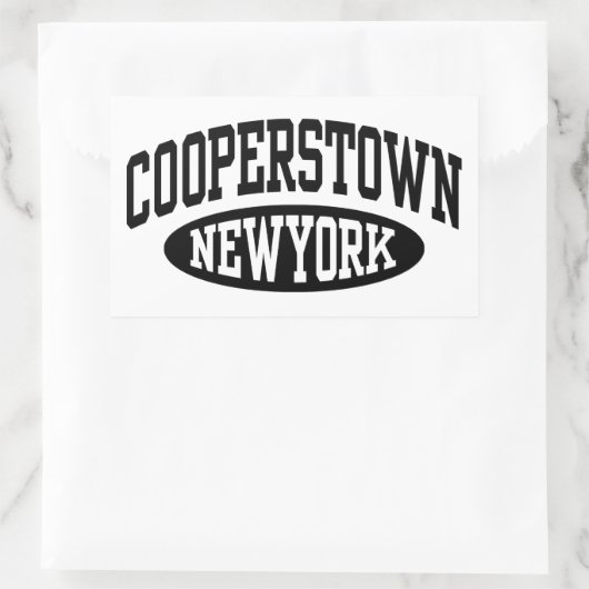 Cooperstown New York Rechteckiger Aufkleber (Tasche)
