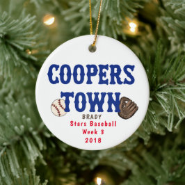 Cooperstown NY Baseball Custom Fun Fakten Ball Mit Keramik Ornament