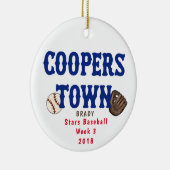 Cooperstown NY Baseball Custom Fun Fakten Ball Mit Keramik Ornament (Rechts)
