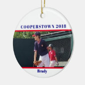 Cooperstown NY Baseball Foto Strip Year Keepake Keramik Ornament (Links)