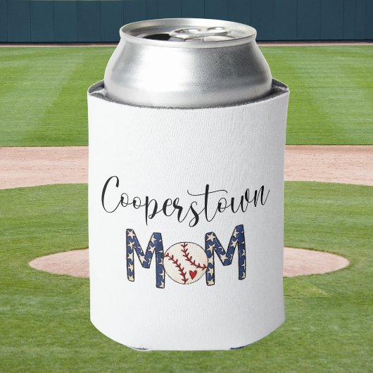 Cooperstown NY Baseball Mama Stars Script Team Mam Dosenkühler