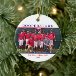 Cooperstown NY Baseball Team Foto Name Fakten Keramik Ornament