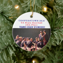 Cooperstown NY Coaches Geschenk Baseball Team Foto Keramik Ornament