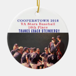 Cooperstown NY Coaches Geschenk Baseball Team Foto Keramik Ornament