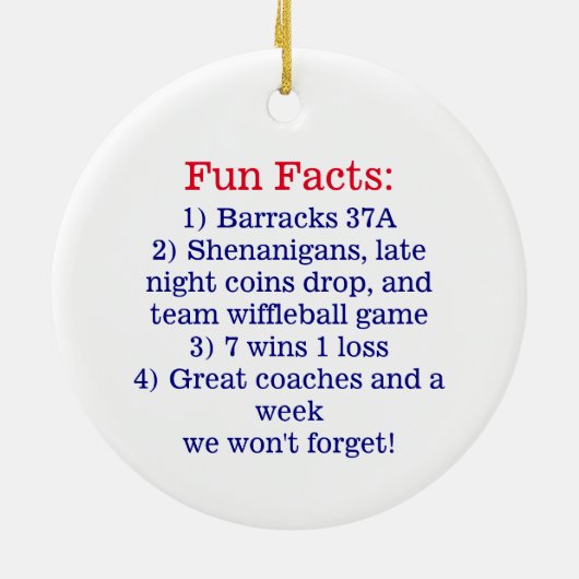 Cooperstown NY Coaches Geschenk Baseball Team Foto Keramik Ornament (Hinten)