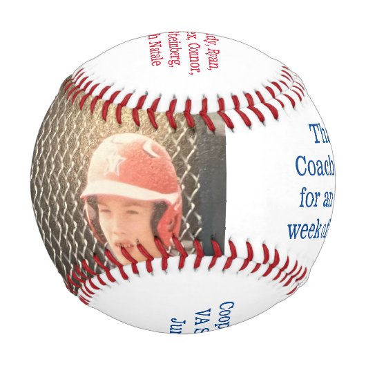 Cooperstown NY Coach's Gift Foto Team Roster Baseball (Vorderseite)