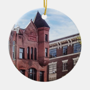 Cooperstown NY - Erstes Gebäude der Nationalbank Keramik Ornament