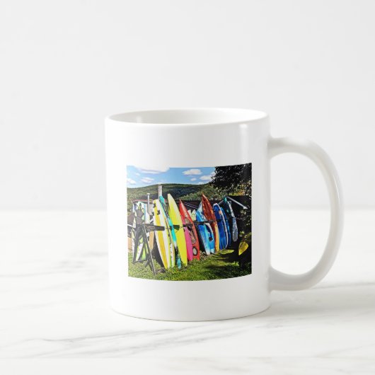 Cooperstown NY - Kajaks und Paddleboards Kaffeetasse (Rechts)
