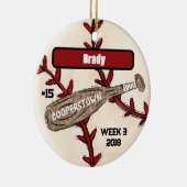 Cooperstown NY Travel Baseball Custom Keepake Keramik Ornament (Rechts)