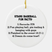 Cooperstown NY Travel Baseball Custom Keepake Keramik Ornament (Hinten)