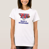 Cooperstown Patriotic Baseball Player Großeltern T-Shirt (Vorderseite)