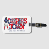 Cooperstown Patriotic Letters Baseball Blue Gepäckanhänger (Vorderseite (Horizontal))