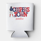 Cooperstown Patriotic Letters Baseball Parent Blue Dosenkühler (Vorderseite)