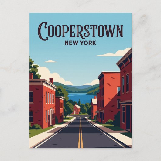 Cooperstown USA Postkarte (Vorderseite)
