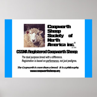 Coopworth Sheep Society in Nordamerika Poster