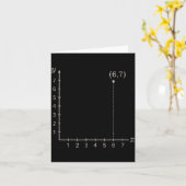 Coordinate (6,7) Funny Math Teacher 67 Cartesian G Karte (Gelbe Blume)