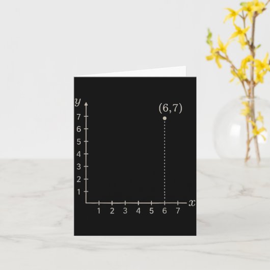 Coordinate (6,7) Funny Math Teacher 67 Cartesian G Karte (Gelbe Blume)
