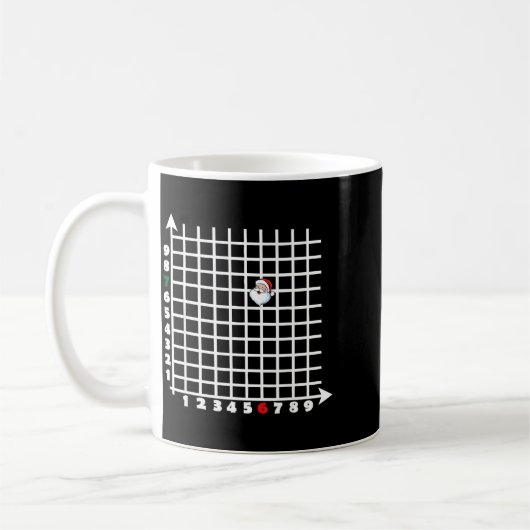Coordinate (6,7) Funny Math Teacher 67 Math Christ Kaffeetasse (Links)