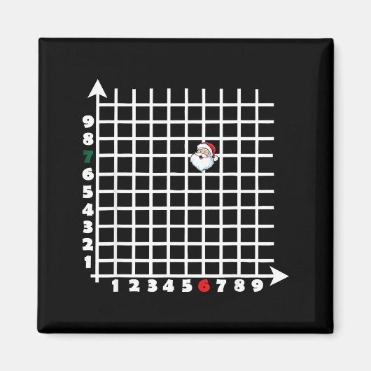 Coordinate (6,7) Funny Math Teacher 67 Math Christ Magnet (Vorne)
