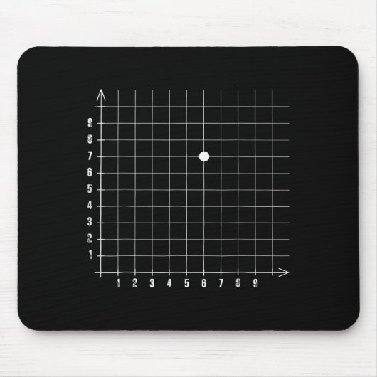 Coordinate (6,7) Funny Math Teacher 67 Math Lover Mousepad (Vorne)
