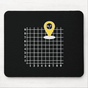 Coordinate 6 Nummer 67 Sechs Sieben Meme Mousepad