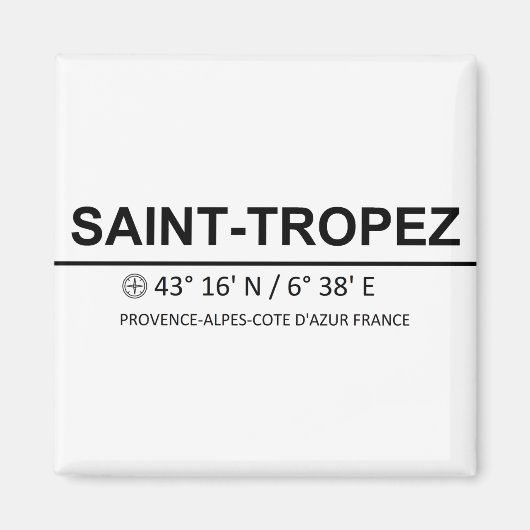Coordinaten Saint Tropez - Koordination von Saint Magnet (Vorne)
