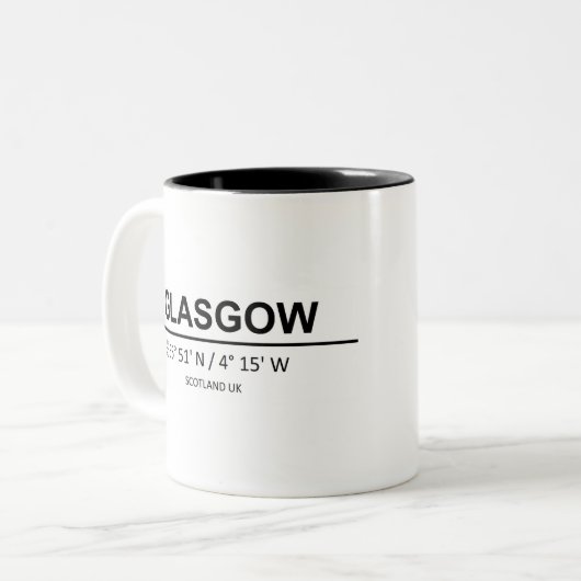 Coordinates Glasgow Zweifarbige Tasse (Vorderseite Links)